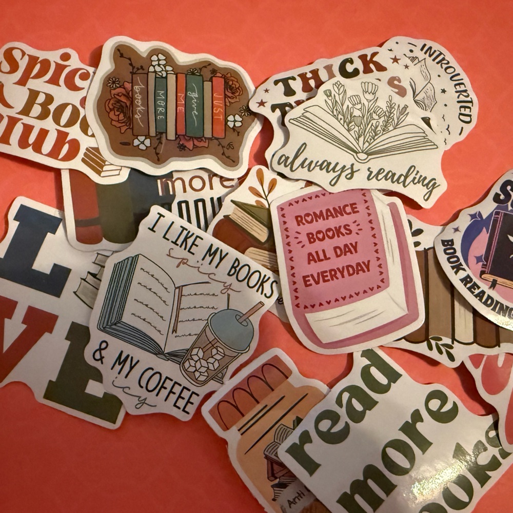 Assorted Book-Themed Stickers Set - Picture 2 of 3